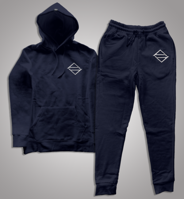 AKAGE LOGO "Navy" Set - Silver Embroidered