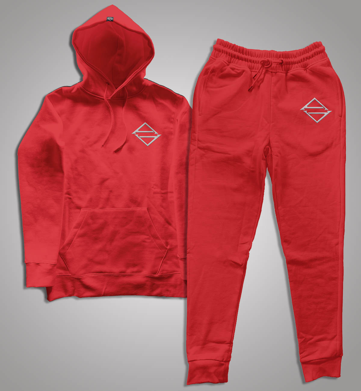 AKAGE LOGO "Red" Set - Silver Embroidered